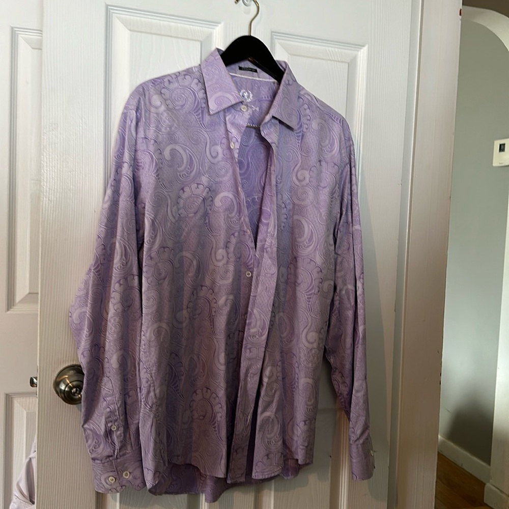 Bugatchi lilac button up shirt, good used condition from smoke free home